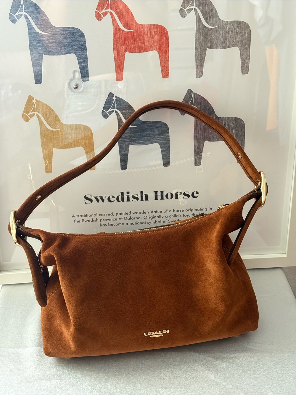 coach Allison Zip Top Shoulder Bag Gold/Warm Brown CFO84 - Picture 4 of 11